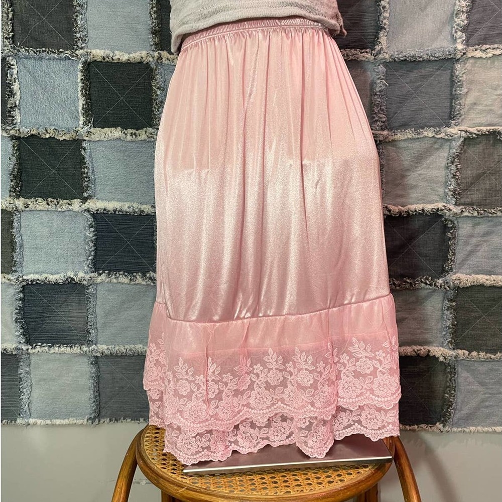 Pink Ruffle Slip Skirt - Picture 3 of 5